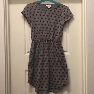 LuLaRoe Girl’s Mae Dress Minnie Mouse size 8